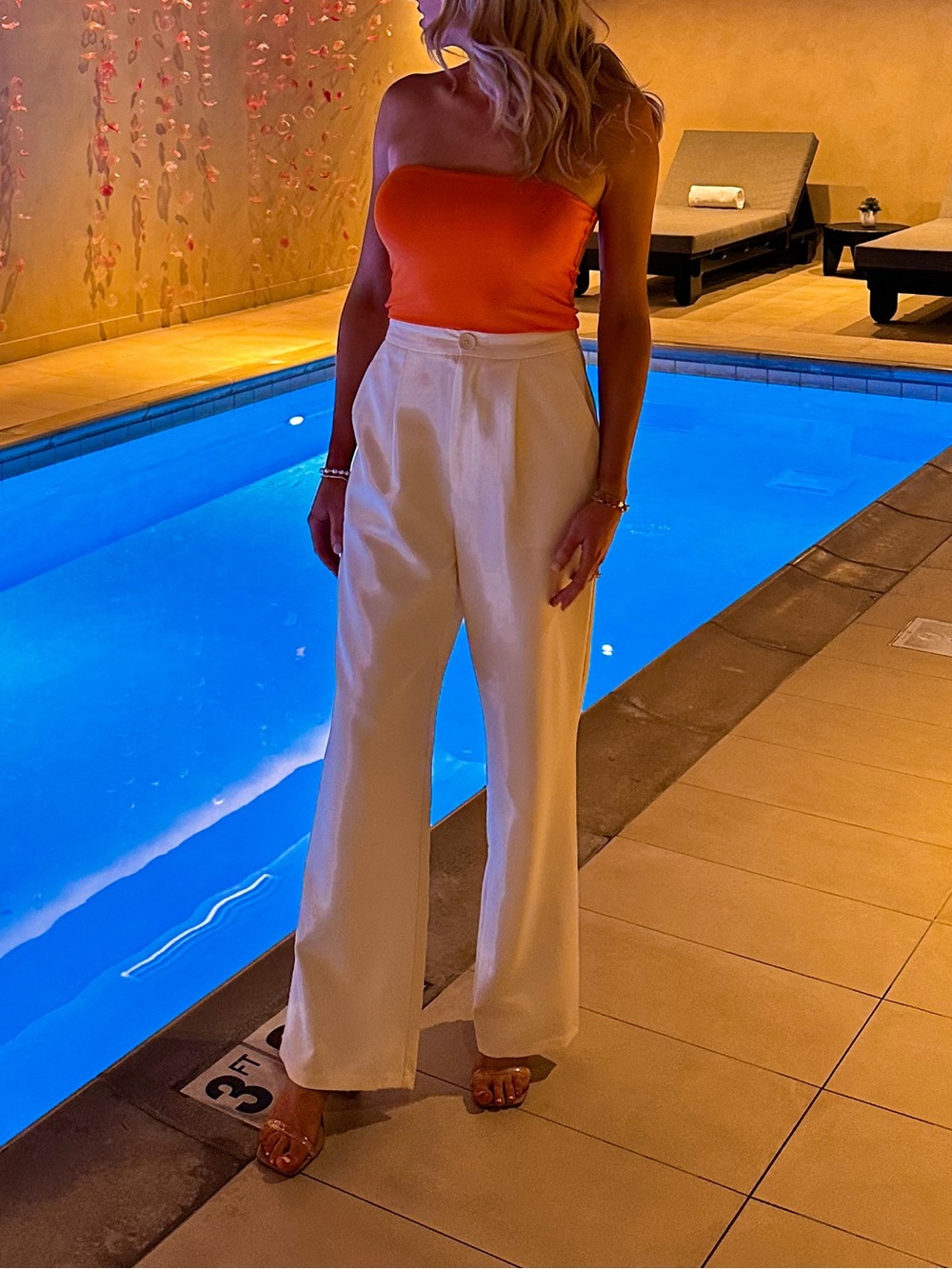 Aritzia Babaton Contour Orange Tube Top